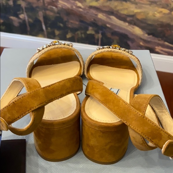 BNWT Authentic Prada Embellished Strap Heel Sandal - Picture 5 of 16